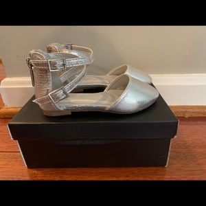 Kids Tahari Krost Ballet Flat-METALLIC!